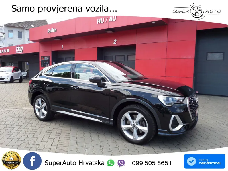Audi Q3 Sportback 40 TDI (200 KS) quattro S tronic S line LED+GR SJED+ACC
