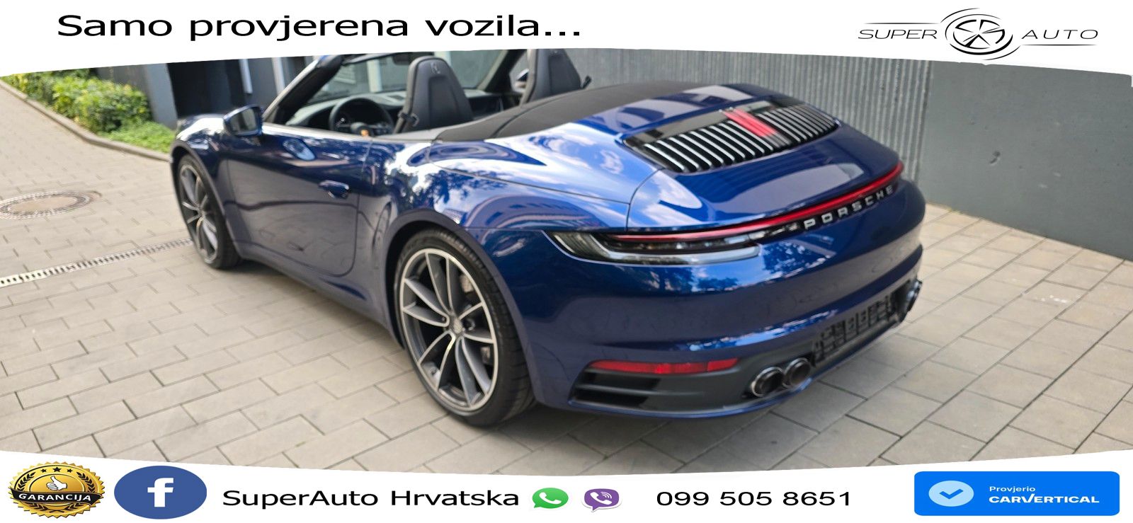 Porsche 911 Carrera Cabriolet 3.0 (385 KS) PDK ZRAČNI+ACC+GR SJED+KAM