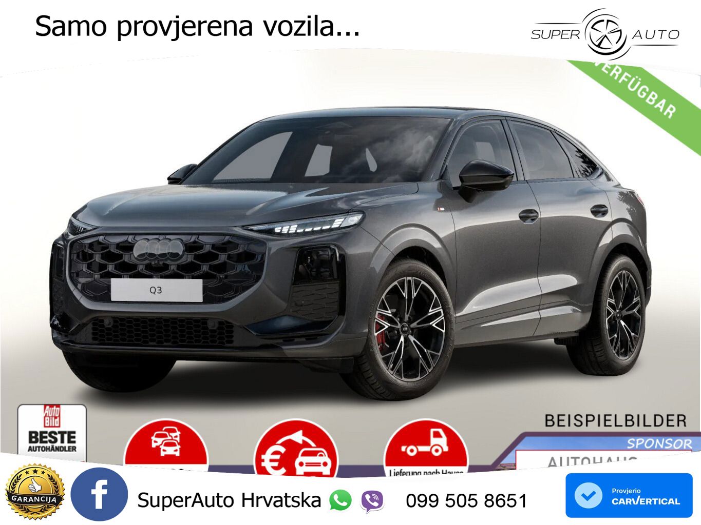 Audi Q3 Sportback 2.0 TDI (150 KS) S tronic LED+GR SJED+ACC