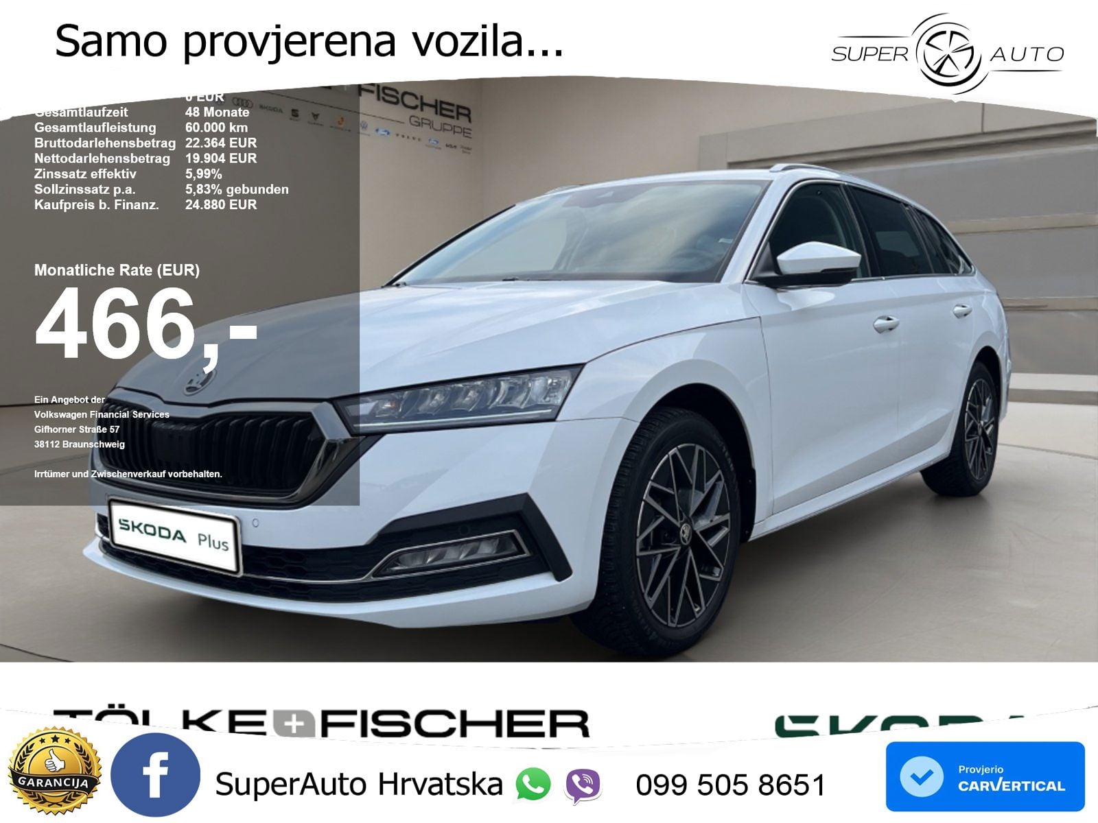 Škoda Octavia Combi 2.0 TDI (150 KS) DSG LED+GR SJED+ACC
