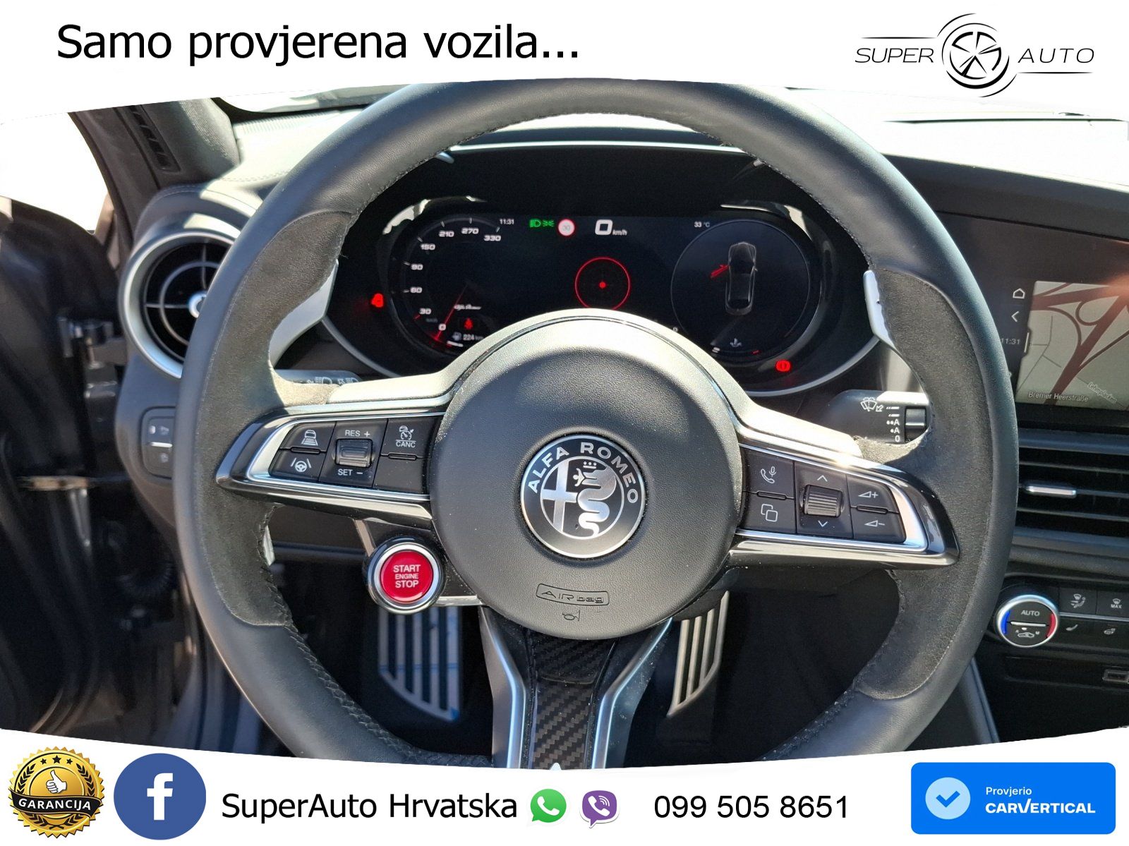 Alfa Romeo Giulia Quadrifoglio 2.9 V6 Bi-Turbo (520 KS) Automatic LED+GR SJED+ACC