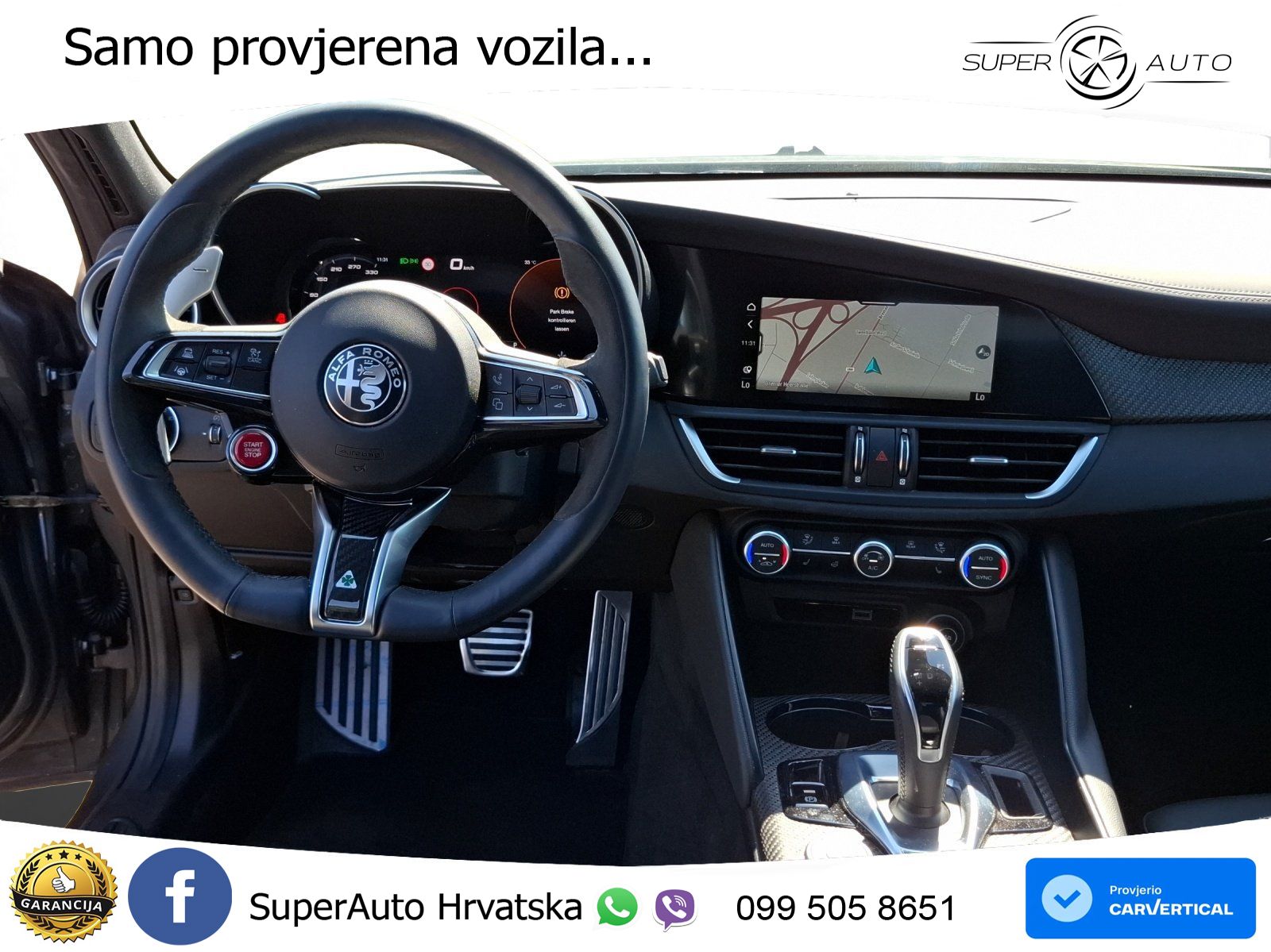 Alfa Romeo Giulia Quadrifoglio 2.9 V6 Bi-Turbo (520 KS) Automatic LED+GR SJED+ACC