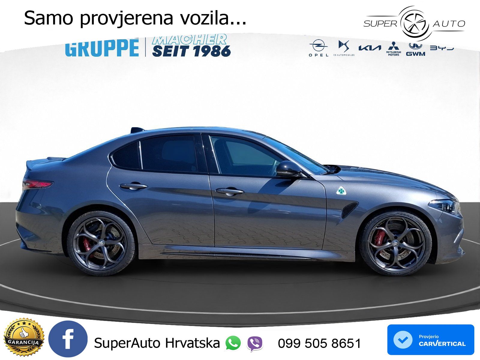 Alfa Romeo Giulia Quadrifoglio 2.9 V6 Bi-Turbo (520 KS) Automatic LED+GR SJED+ACC