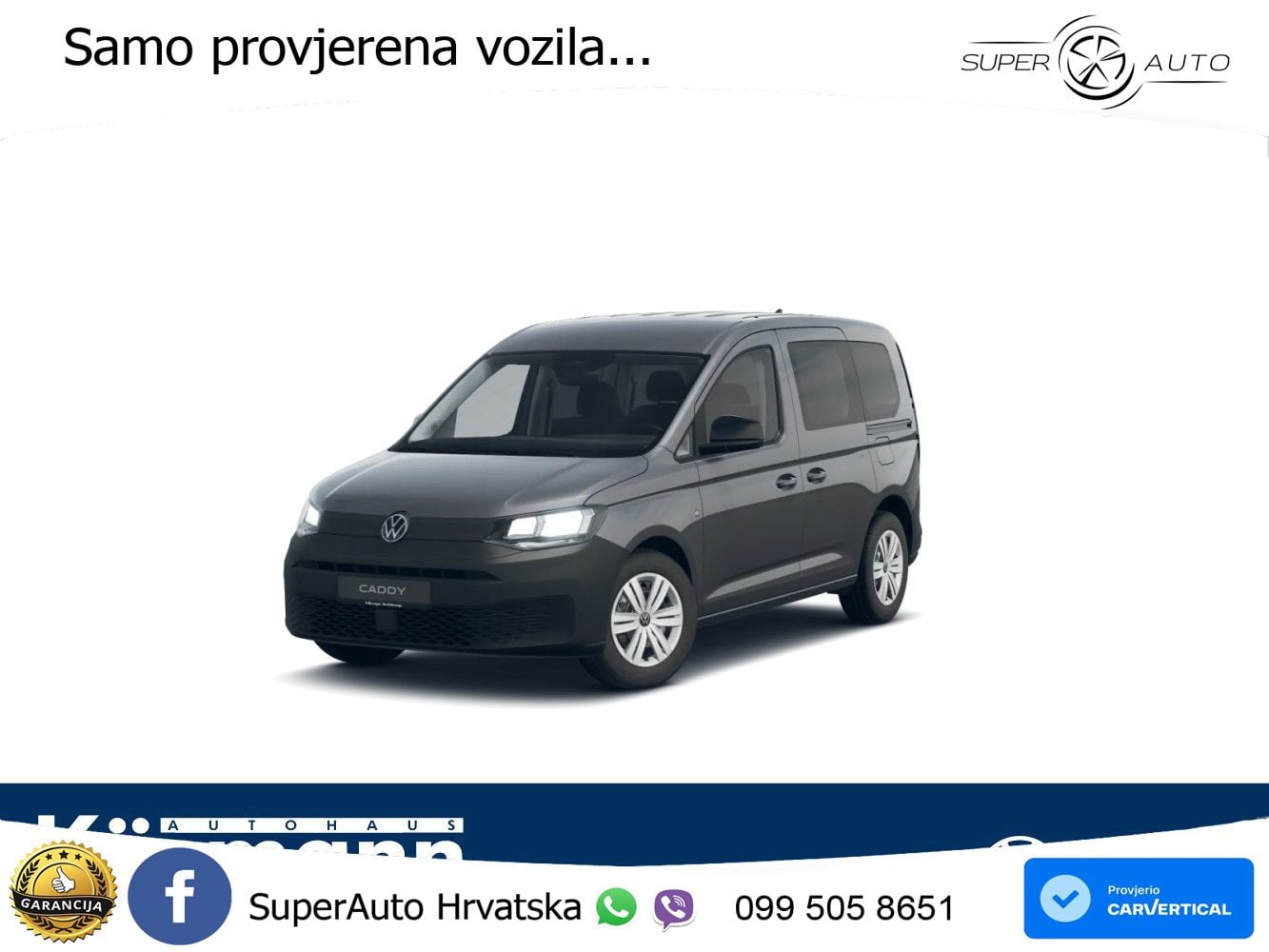 Volkswagen Caddy 1.5TSI AHK KAM SHZ KLIMA ACC DWA PDC 116 KS