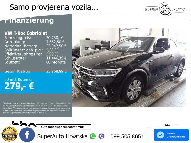 Volkswagen T-Roc 1.5 TSI (150 KS) R-Line MATRIX+GR SJED+KAM