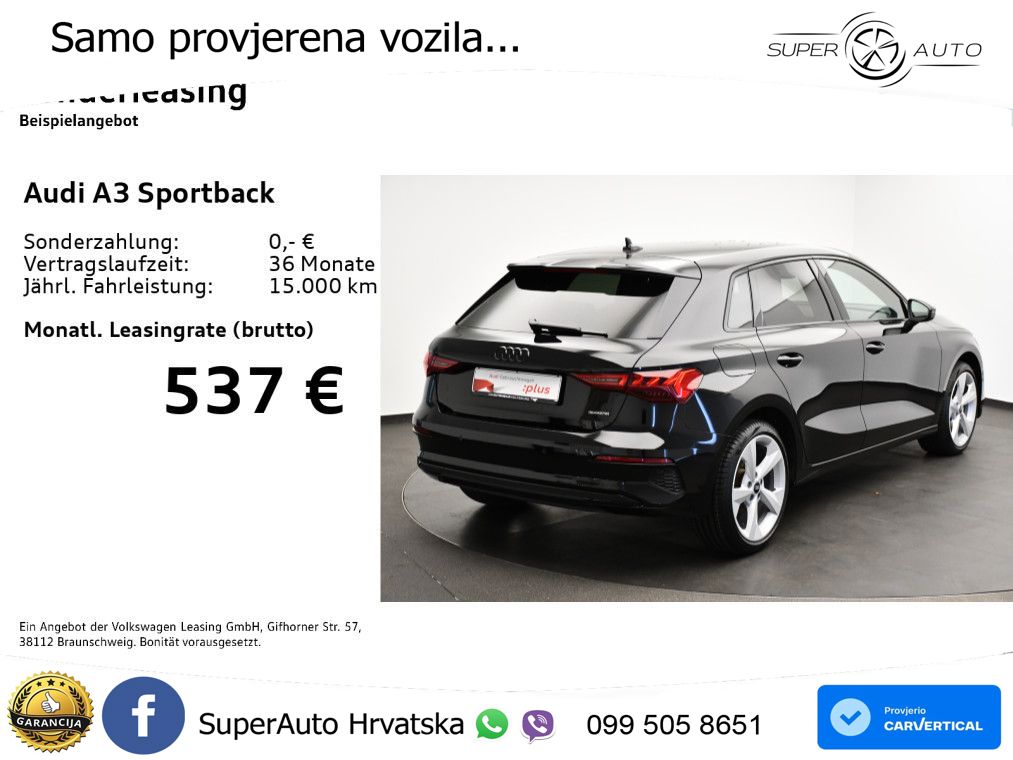 Audi A3 40 TDI (200 KS) quattro S tronic LED+GR SJED+ACC