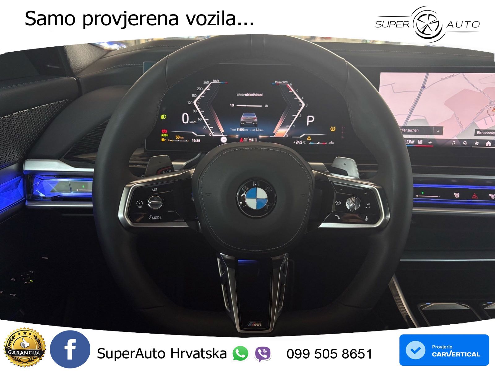 BMW 740d (299 KS) xDrive Steptronic M Sport ZRAČNI+ACC+GR SJED+KAM+PANO
