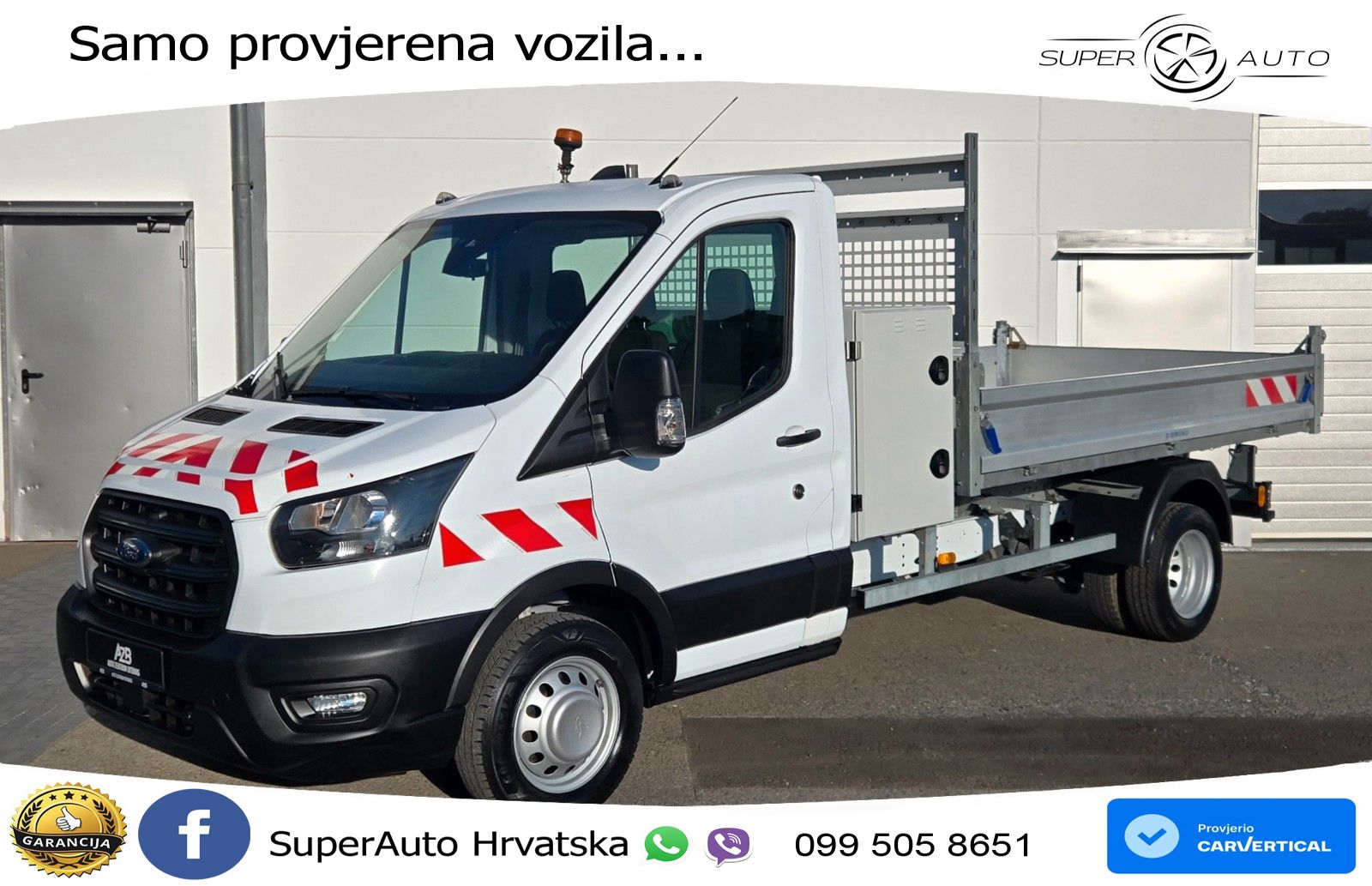 Ford Transit Kipper + Werkzeugkiste 470 Kamera/3,5AHK 170 KS