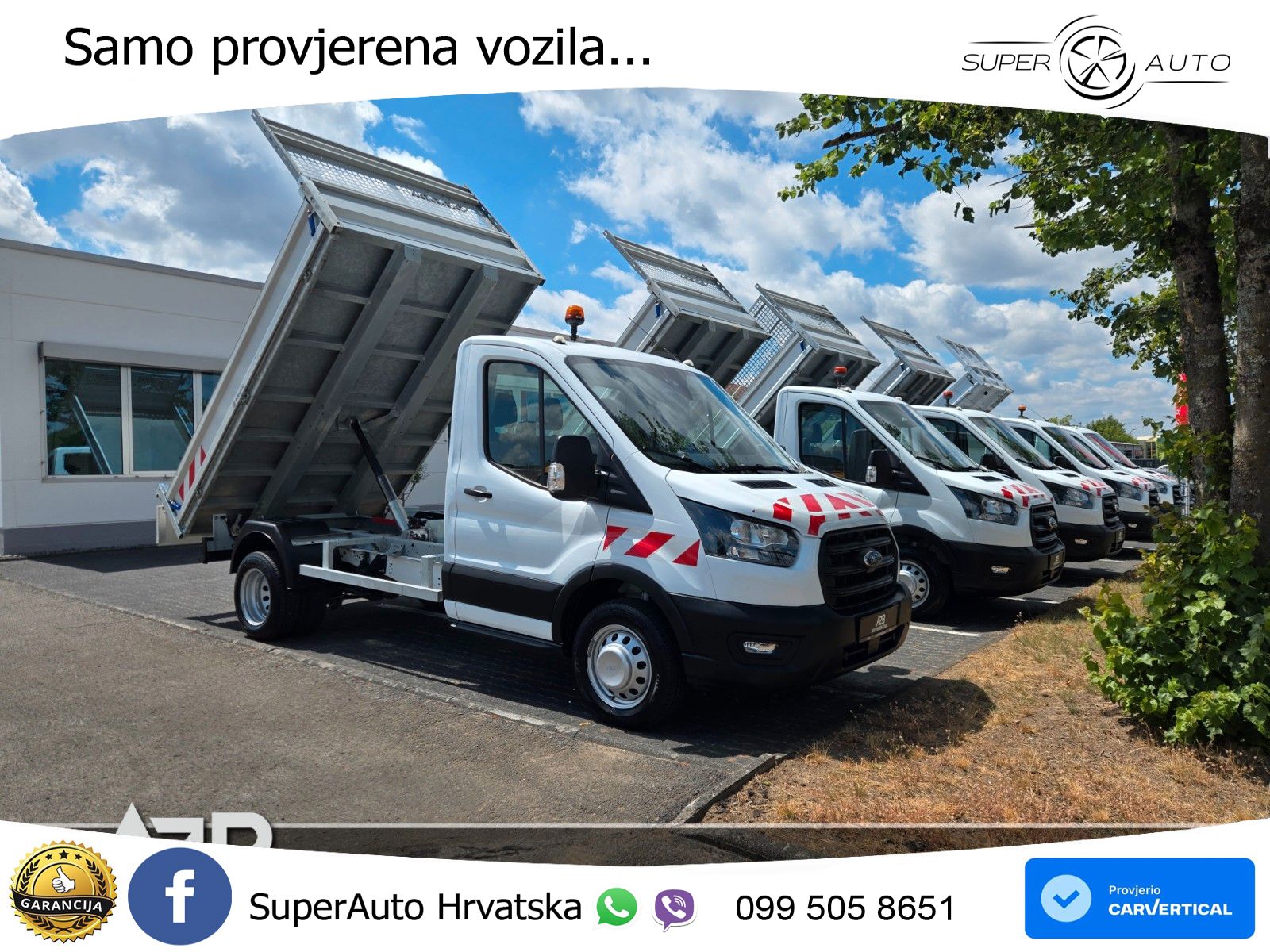 Ford Transit Kipper + Werkzeugkiste 470 Kamera/3,5AHK 170 KS
