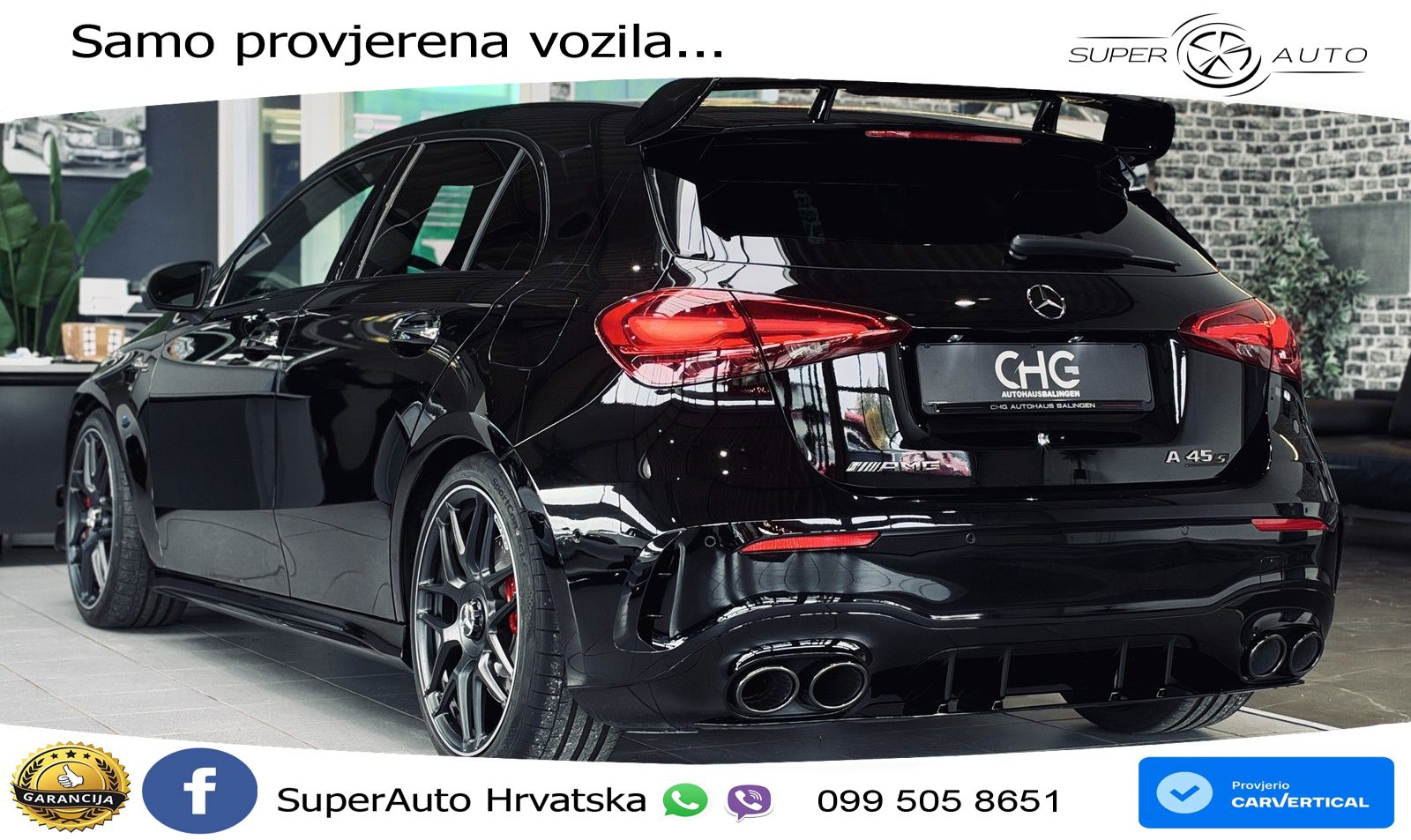 Mercedes-Benz AMG A 45 S 4MATIC+ AMG SPEEDSHIFT DCT 8G ACC+HEAD+GR SJED+360+PANO