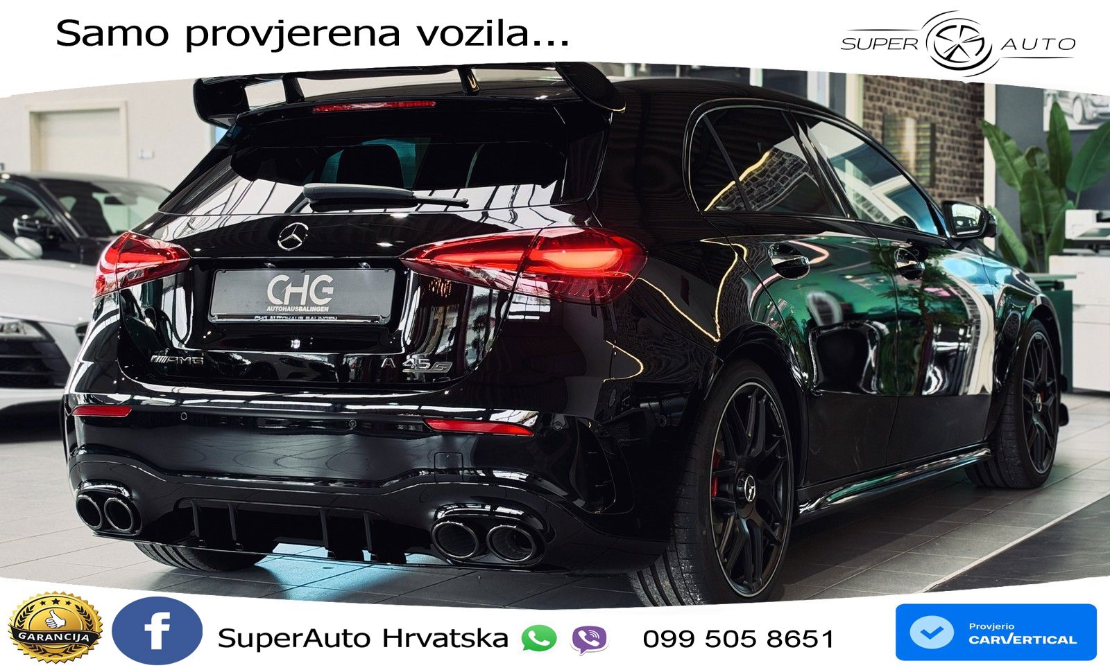 Mercedes-Benz AMG A 45 S 4MATIC+ AMG SPEEDSHIFT DCT 8G ACC+HEAD+GR SJED+360+PANO