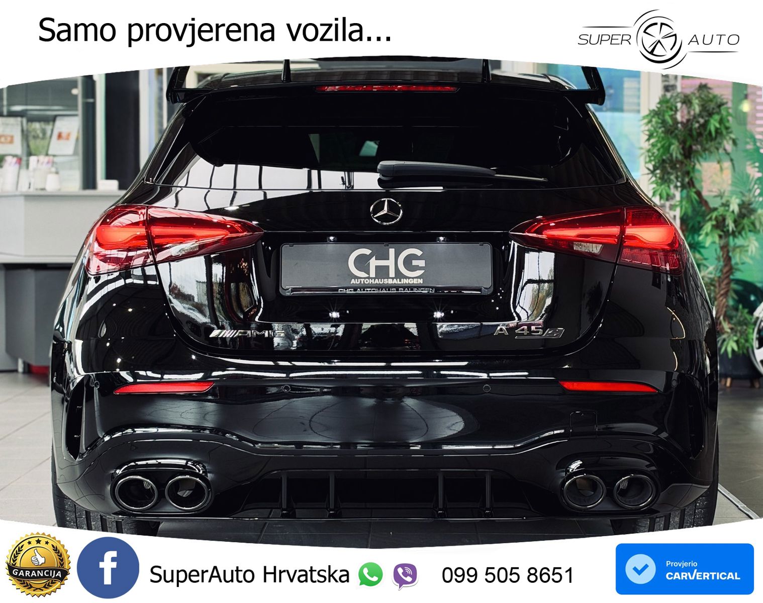 Mercedes-Benz AMG A 45 S 4MATIC+ AMG SPEEDSHIFT DCT 8G ACC+HEAD+GR SJED+360+PANO
