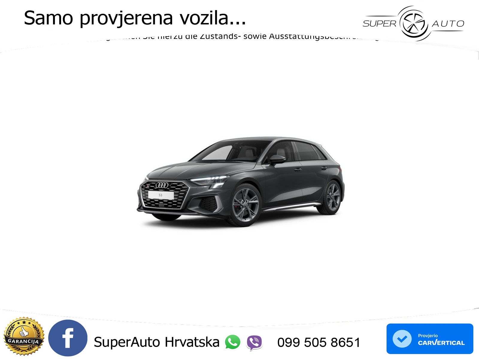 Audi S3 2.0 TFSI (310 KS) quattro S tronic LED+GR SJED+ACC