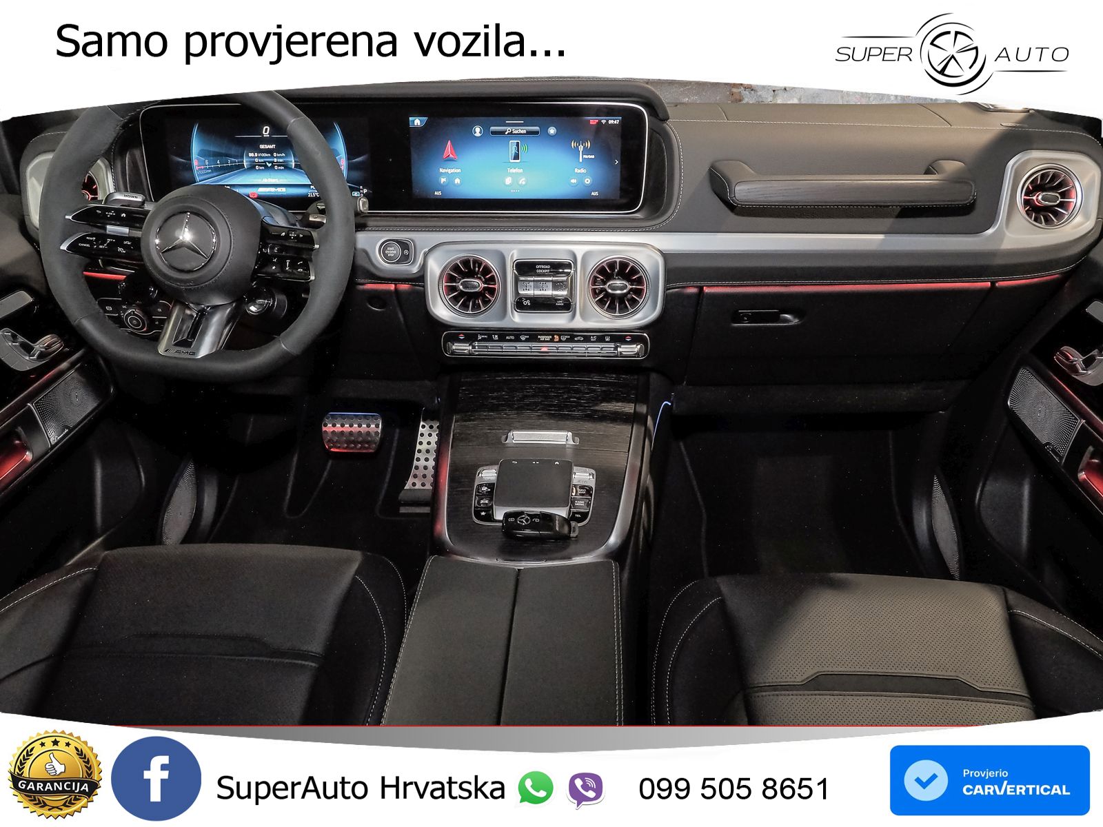 Mercedes AMG G 63 Long V8 (585 KS) 4MATIC 9G-TRONIC AMG SPEEDSHIFT PLUS ZRAČNI+ACC+GR SJED+360