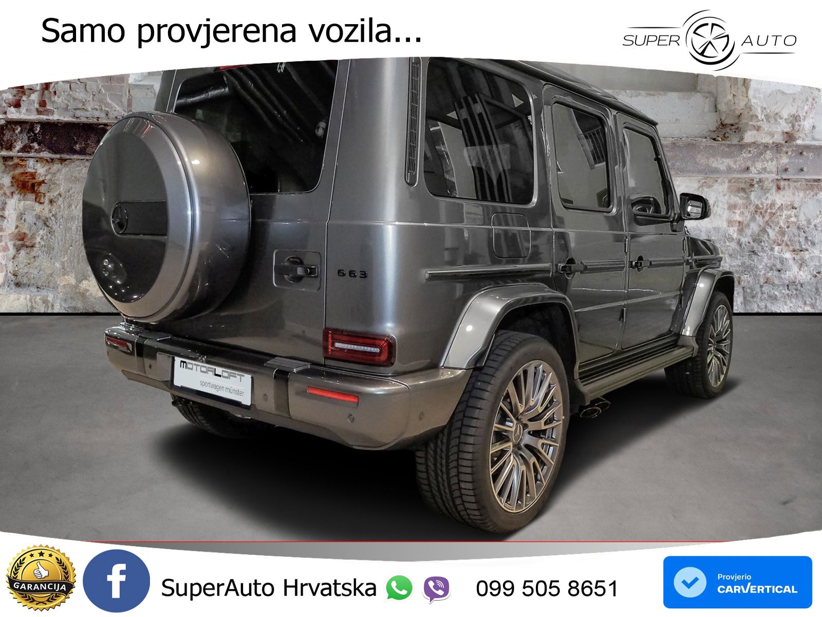 Mercedes AMG G 63 Long V8 (585 KS) 4MATIC 9G-TRONIC AMG SPEEDSHIFT PLUS ZRAČNI+ACC+GR SJED+360