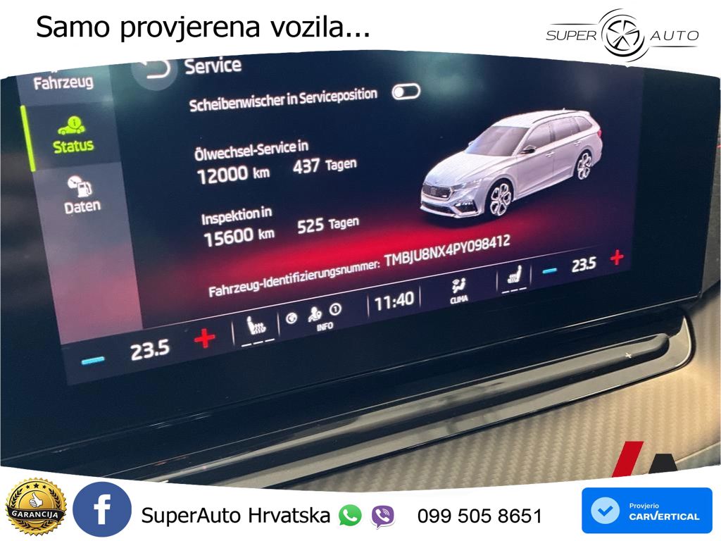 Škoda Octavia Combi RS 2.0 TSI (245 KS) DSG LED+GR SJED+ACC