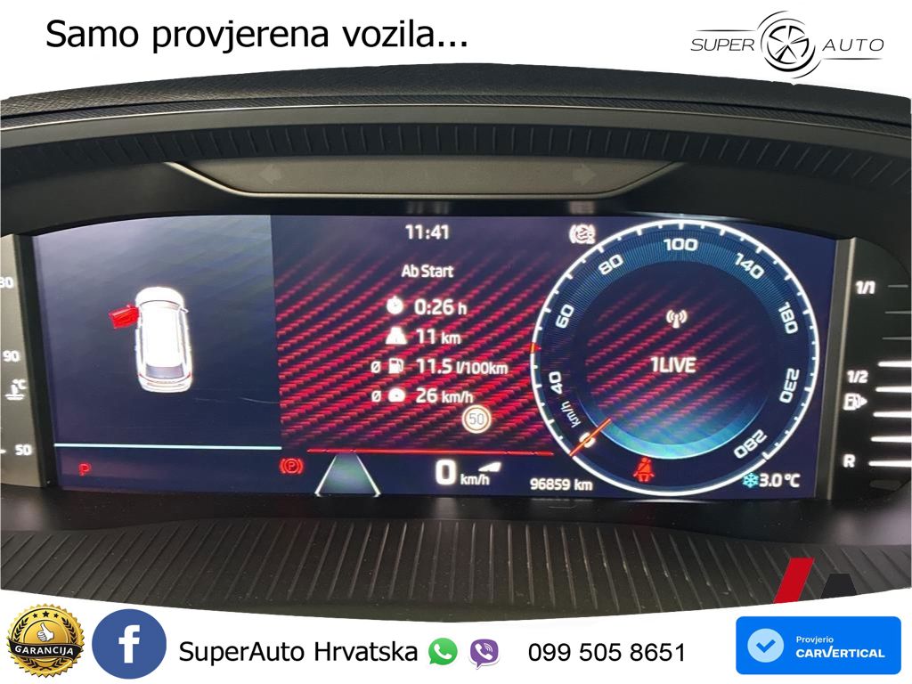 Škoda Octavia Combi RS 2.0 TSI (245 KS) DSG LED+GR SJED+ACC
