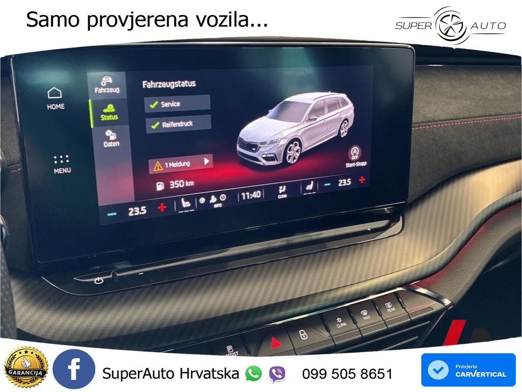 Škoda Octavia Combi RS 2.0 TSI (245 KS) DSG LED+GR SJED+ACC