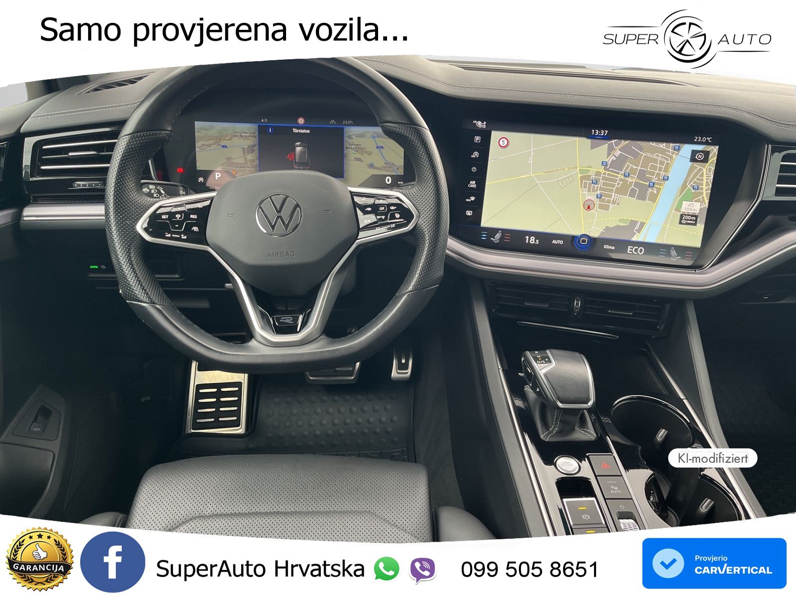 Volkswagen Touareg 3.0 V6 TDI (286 KS) 4MOTION Tiptronic R-Line ZRAČNI+ACC+4xGR SJED+KAM