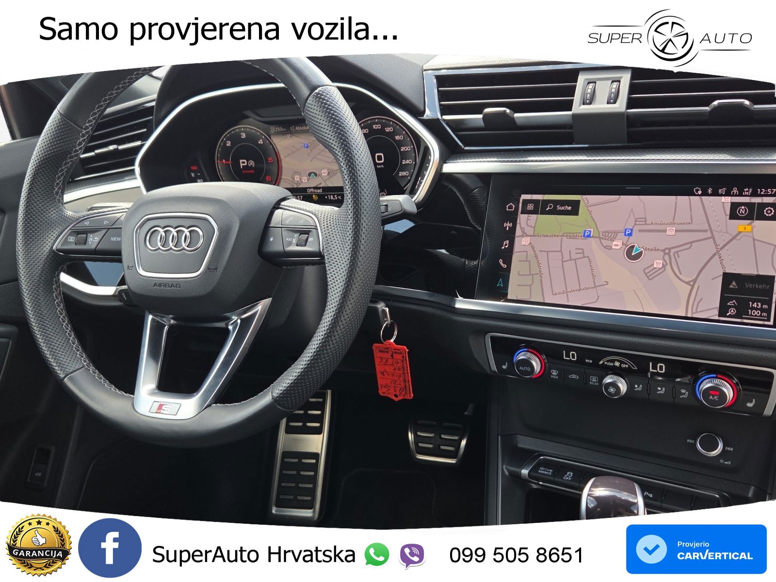 Audi Q3 Sportback 40 TDI (200 KS) quattro S tronic S line LED+GR SJED+ACC