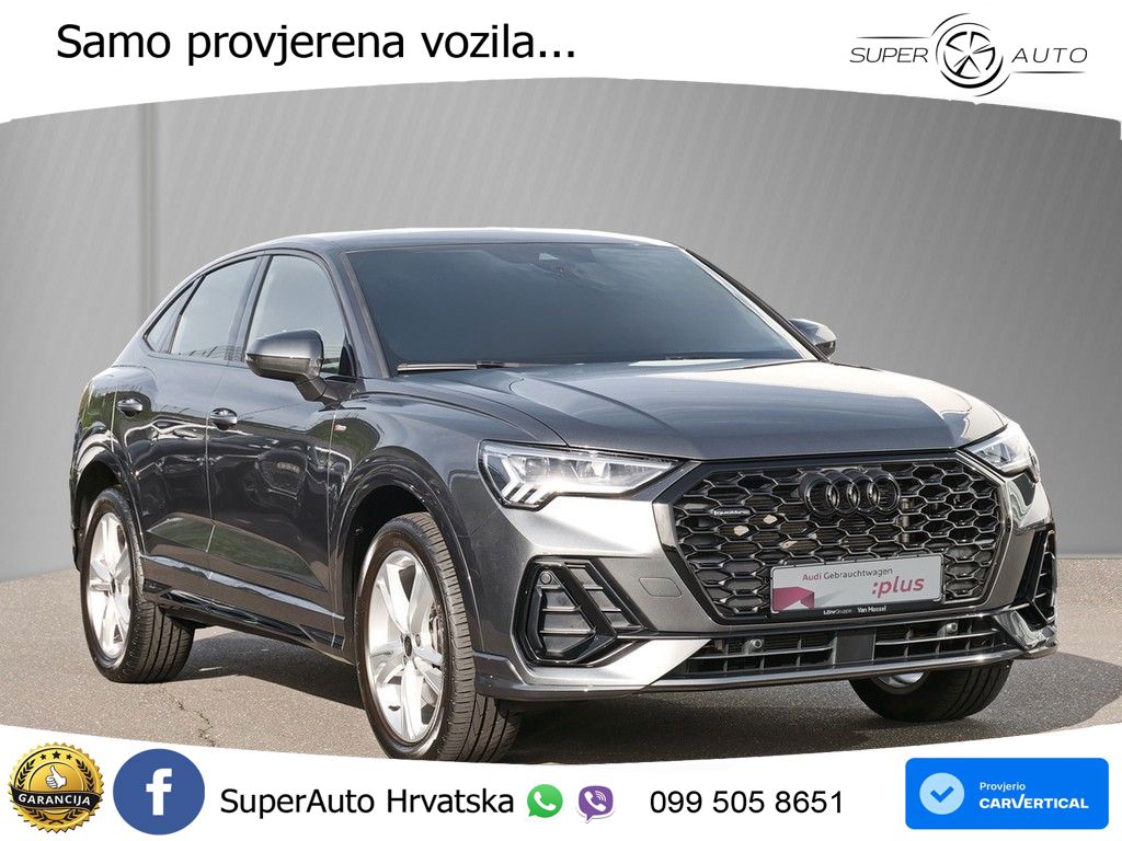 Audi Q3 Sportback 40 TFSI (190 KS) quattro S tronic S line LED+GR SJED+ACC
