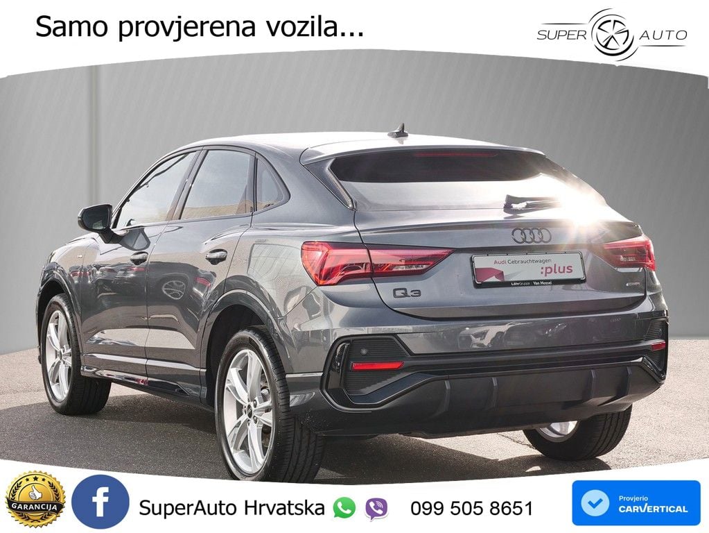 Audi Q3 Sportback 40 TFSI (190 KS) quattro S tronic S line LED+GR SJED+ACC