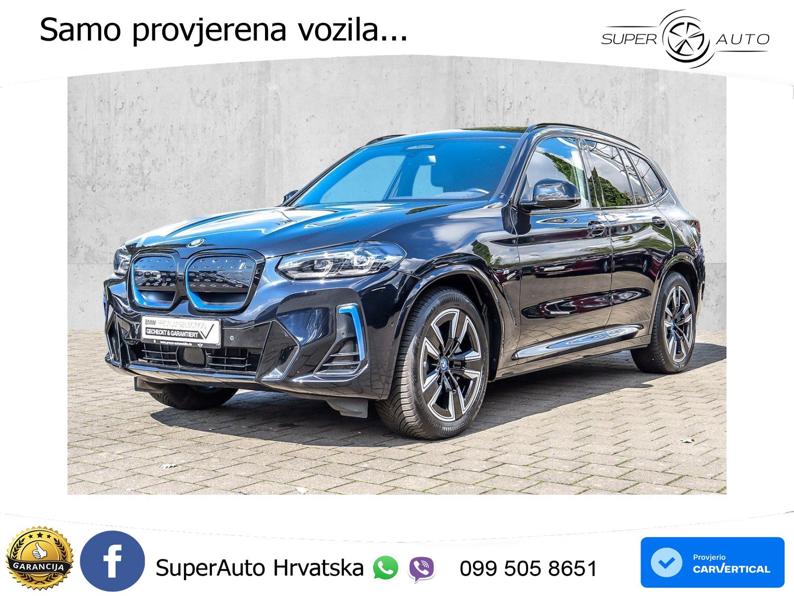 BMW iX3 80 kWh (286 KS) M Sport LED+GR SJED+ACC