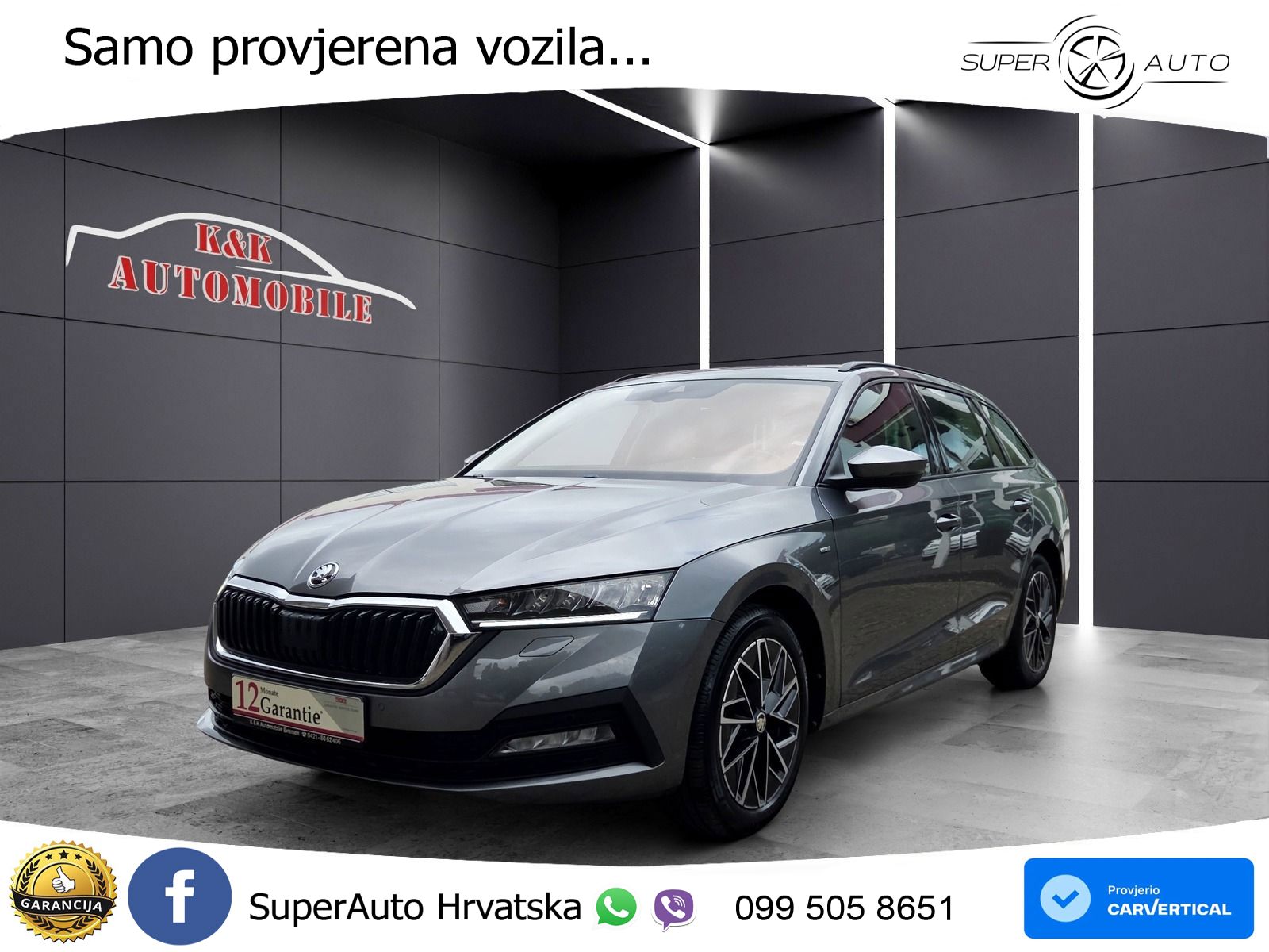 Škoda Octavia Combi 2.0 TDI (150 KS) DSG LED+GR SJED+ACC