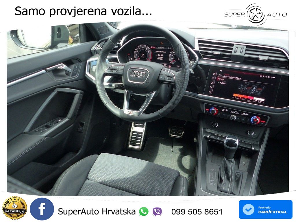 Audi Q3 II Sportback 40 TFSI (190 KS) quattro S tronic S line MATRIX+GR SJED+KAM