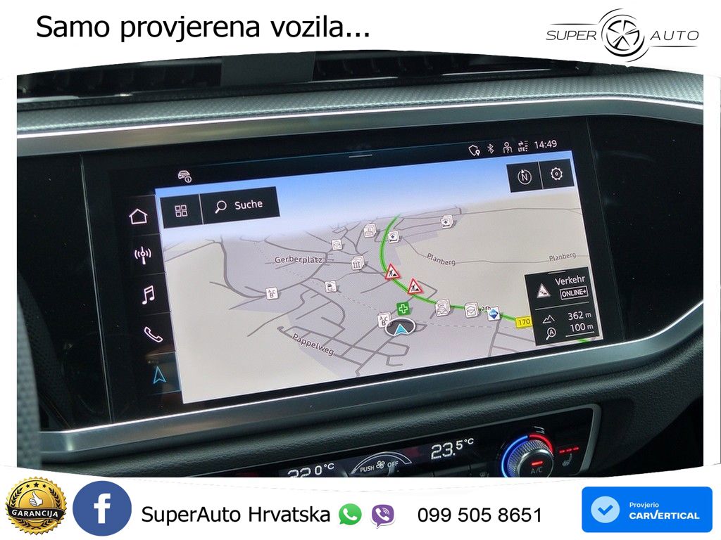 Audi Q3 II Sportback 40 TFSI (190 KS) quattro S tronic S line MATRIX+GR SJED+KAM