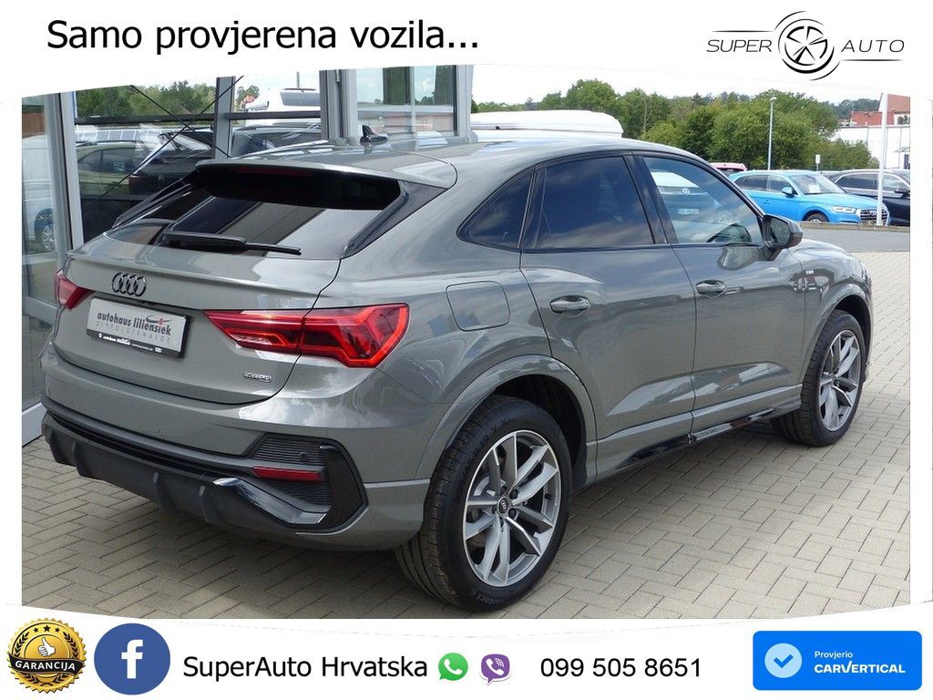 Audi Q3 II Sportback 40 TFSI (190 KS) quattro S tronic S line MATRIX+GR SJED+KAM