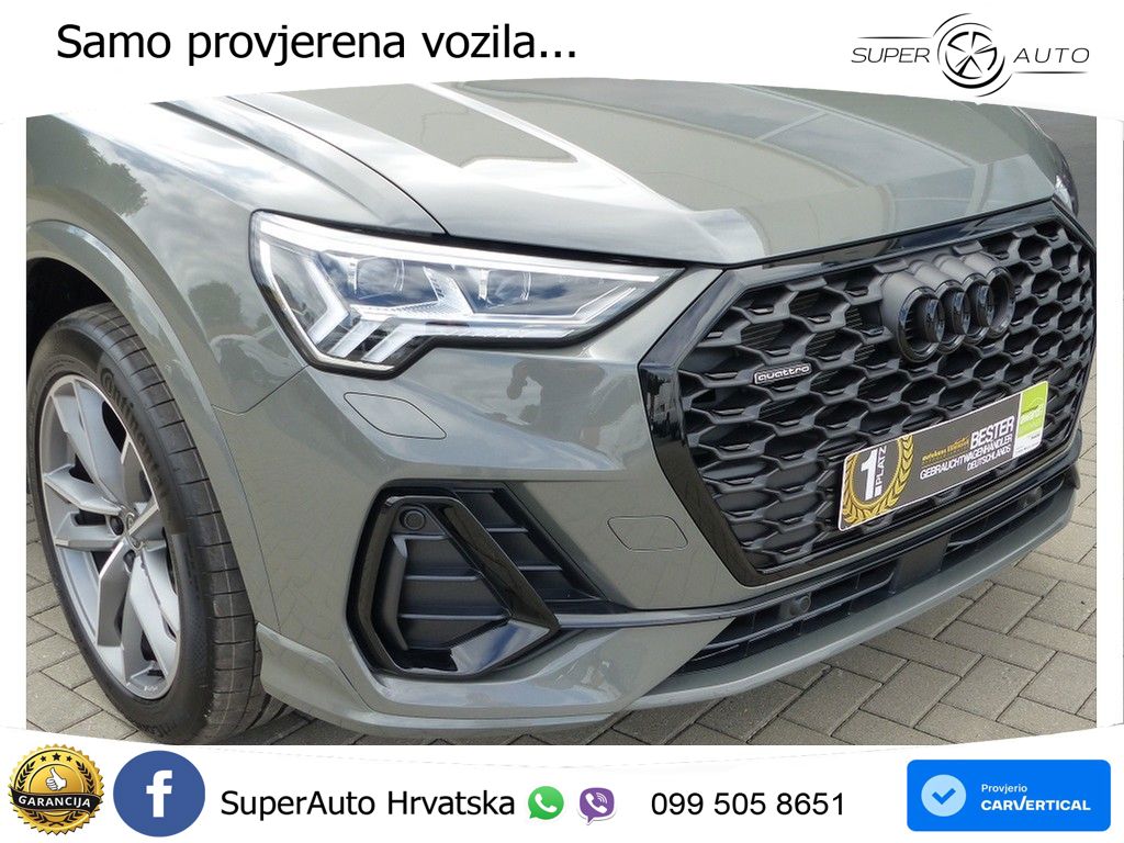 Audi Q3 II Sportback 40 TFSI (190 KS) quattro S tronic S line MATRIX+GR SJED+KAM