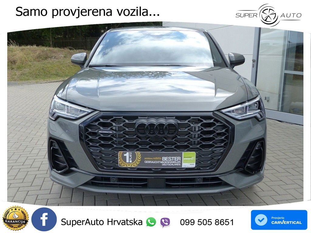 Audi Q3 II Sportback 40 TFSI (190 KS) quattro S tronic S line MATRIX+GR SJED+KAM