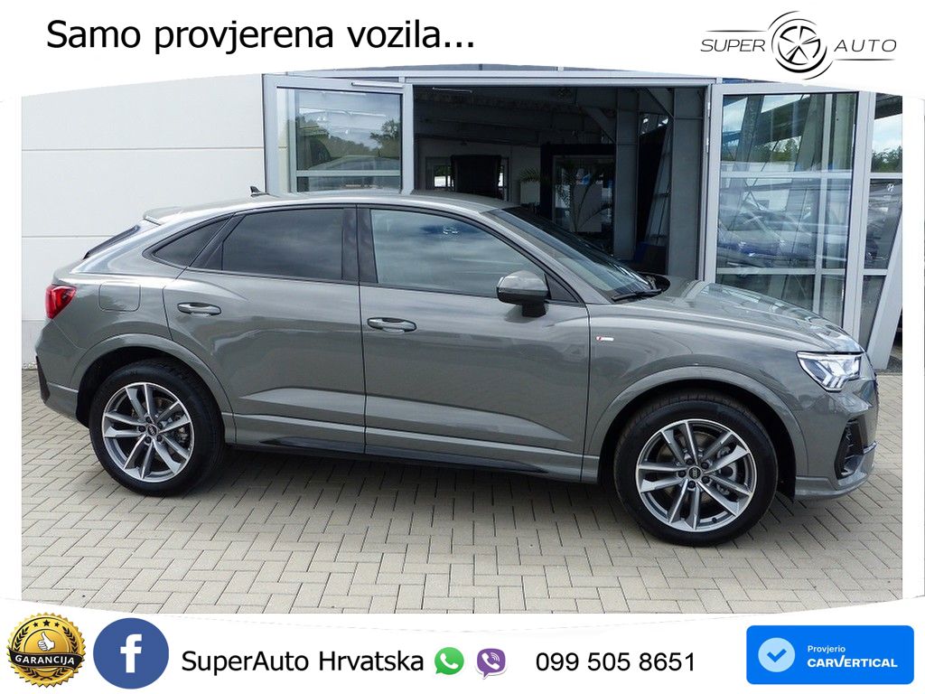 Audi Q3 II Sportback 40 TFSI (190 KS) quattro S tronic S line MATRIX+GR SJED+KAM