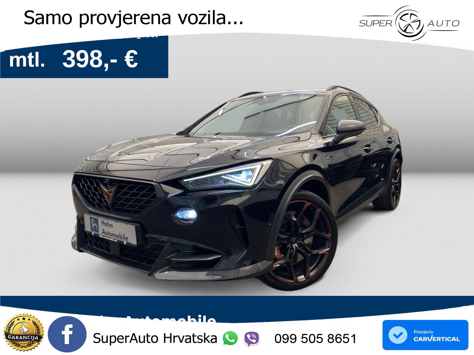 Cupra Formentor VZ5 2.5 TSI (390 KS) 4Drive DSG LED+GR SJED+ACC