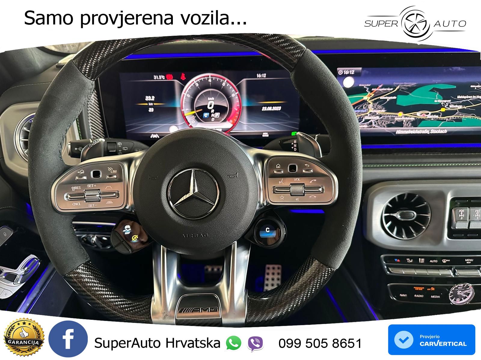 Mercedes AMG G 63 Long V8 (585 KS) 4MATIC 9G-TRONIC AMG SPEEDSHIFT PLUS ZRAČNI+ACC+4xGR SJED+360