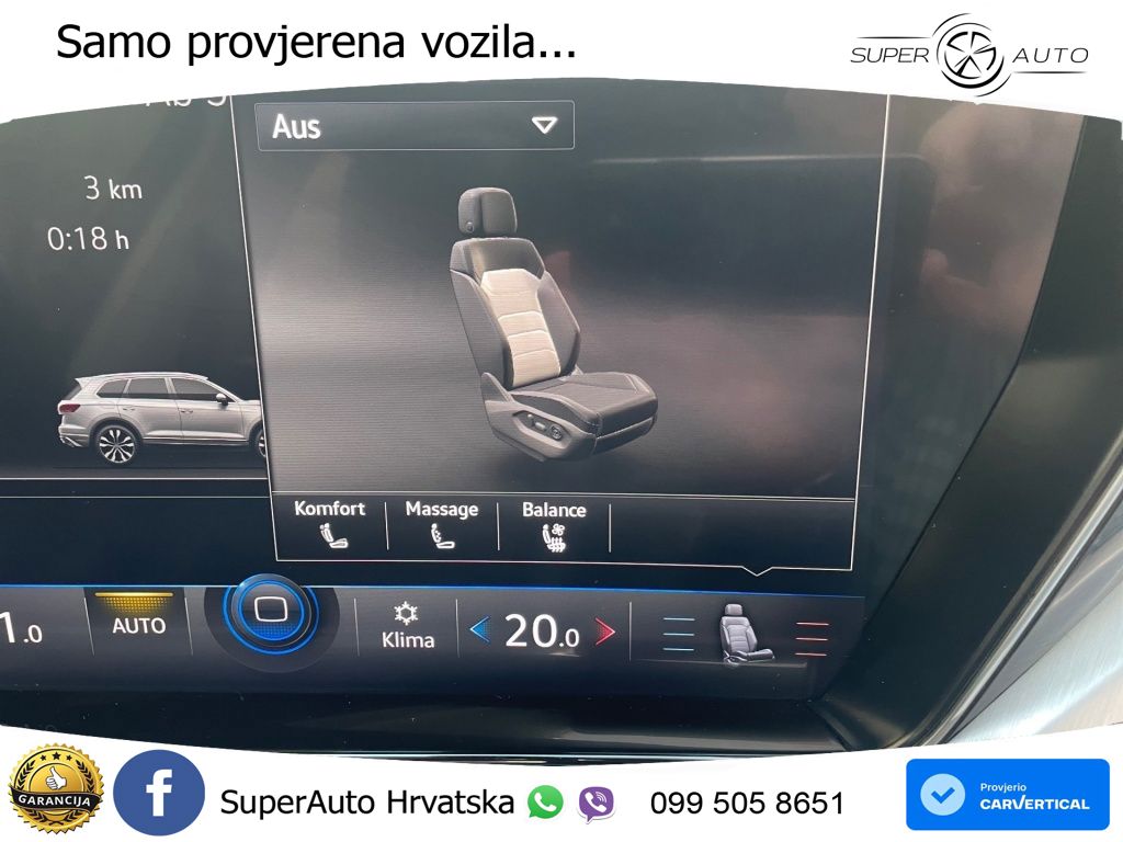 Volkswagen Touareg 3.0 V6 TDI (286 KS) 4MOTION Tiptronic R-Line ZRAČNI+ACC+GR SJED+KAM+PANO