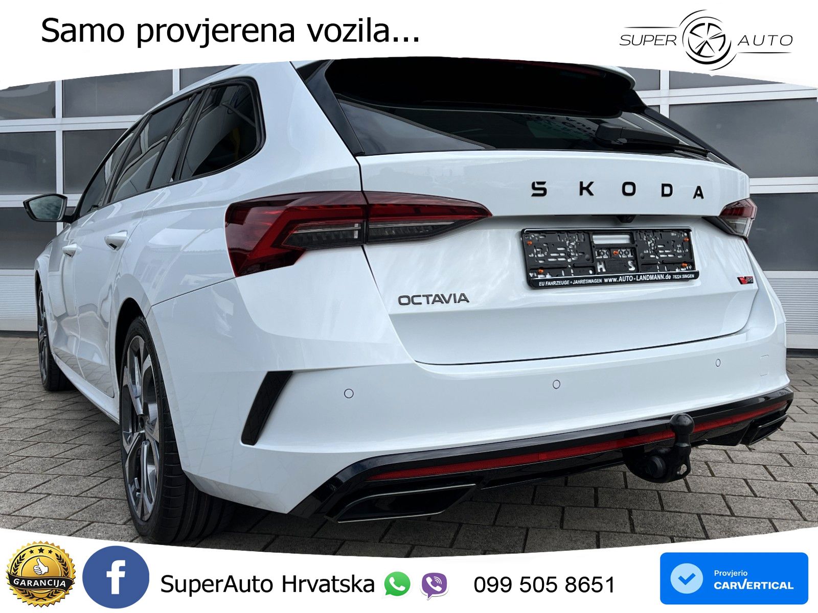 Škoda Octavia Combi RS 2.0 TSI (265 KS) DSG MATRIX+GR SJED+KAM