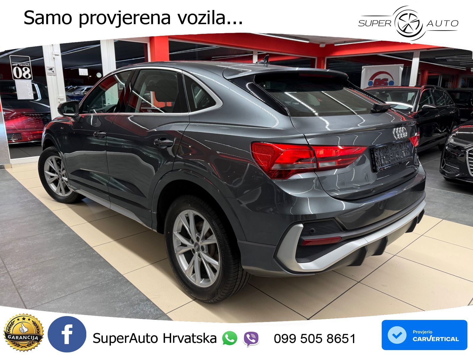 Audi Q3 Sportback 40 TDI (190 KS) quattro S tronic S line LED+GR SJED+ACC