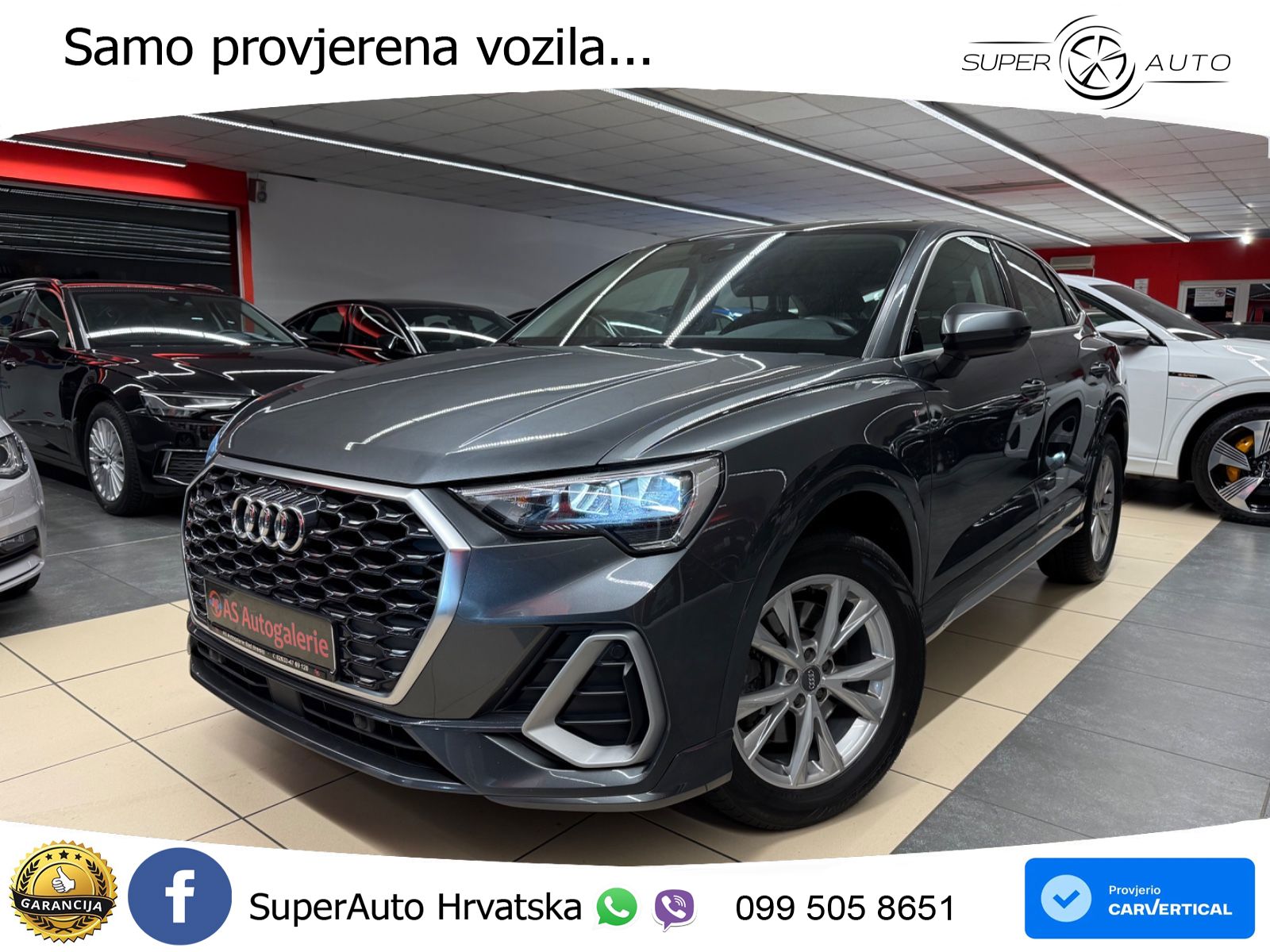 Audi Q3 Sportback 40 TDI (190 KS) quattro S tronic S line LED+GR SJED+ACC
