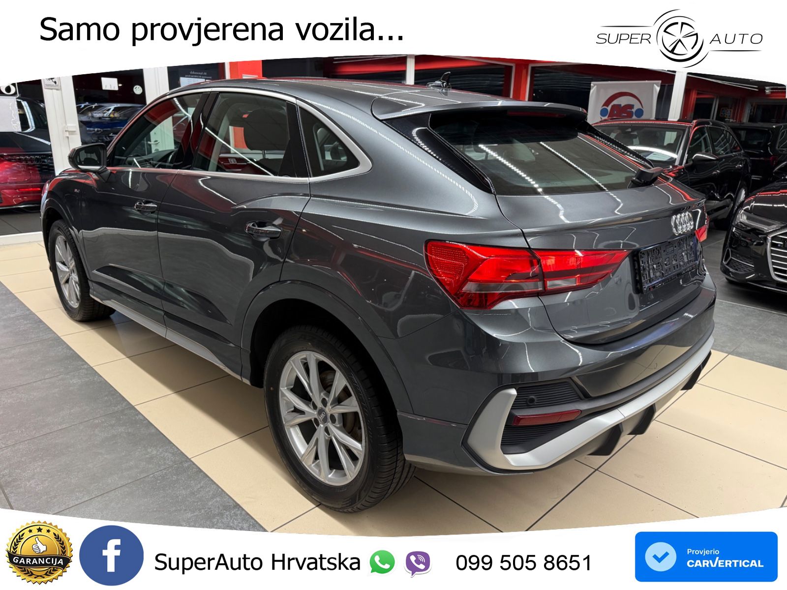 Audi Q3 Sportback 40 TDI (190 KS) quattro S tronic S line LED+GR SJED+ACC