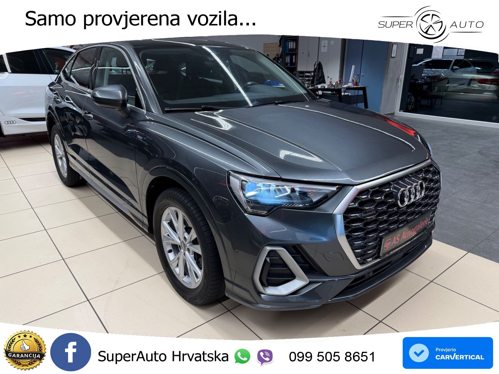 Audi Q3 Sportback 40 TDI (190 KS) quattro S tronic S line LED+GR SJED+ACC