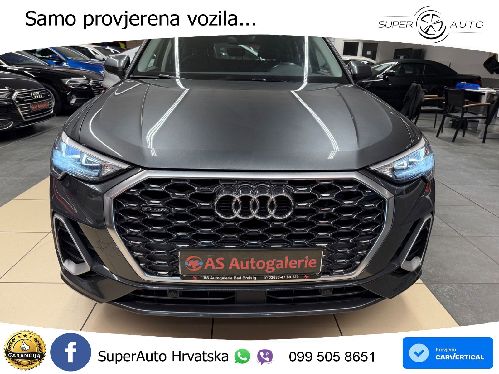 Audi Q3 Sportback 40 TDI (190 KS) quattro S tronic S line LED+GR SJED+ACC