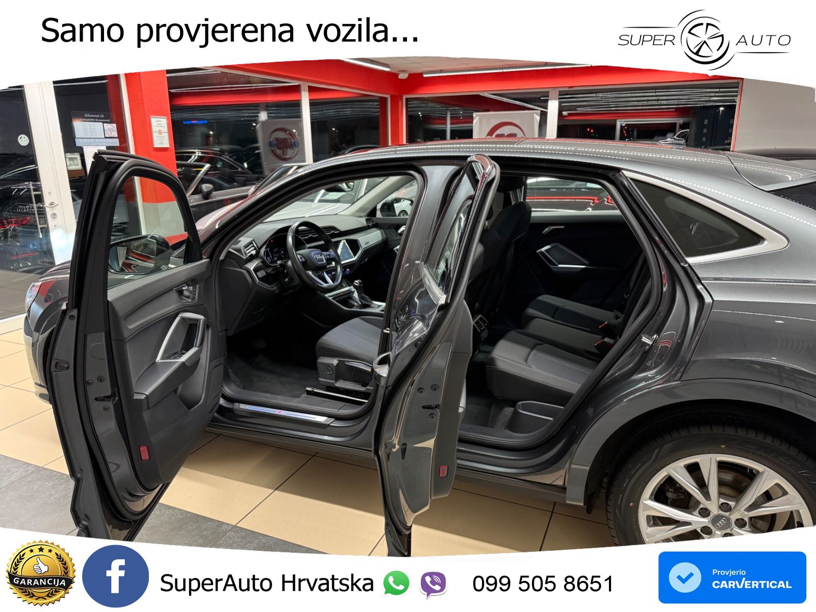 Audi Q3 Sportback 40 TDI (190 KS) quattro S tronic S line LED+GR SJED+ACC