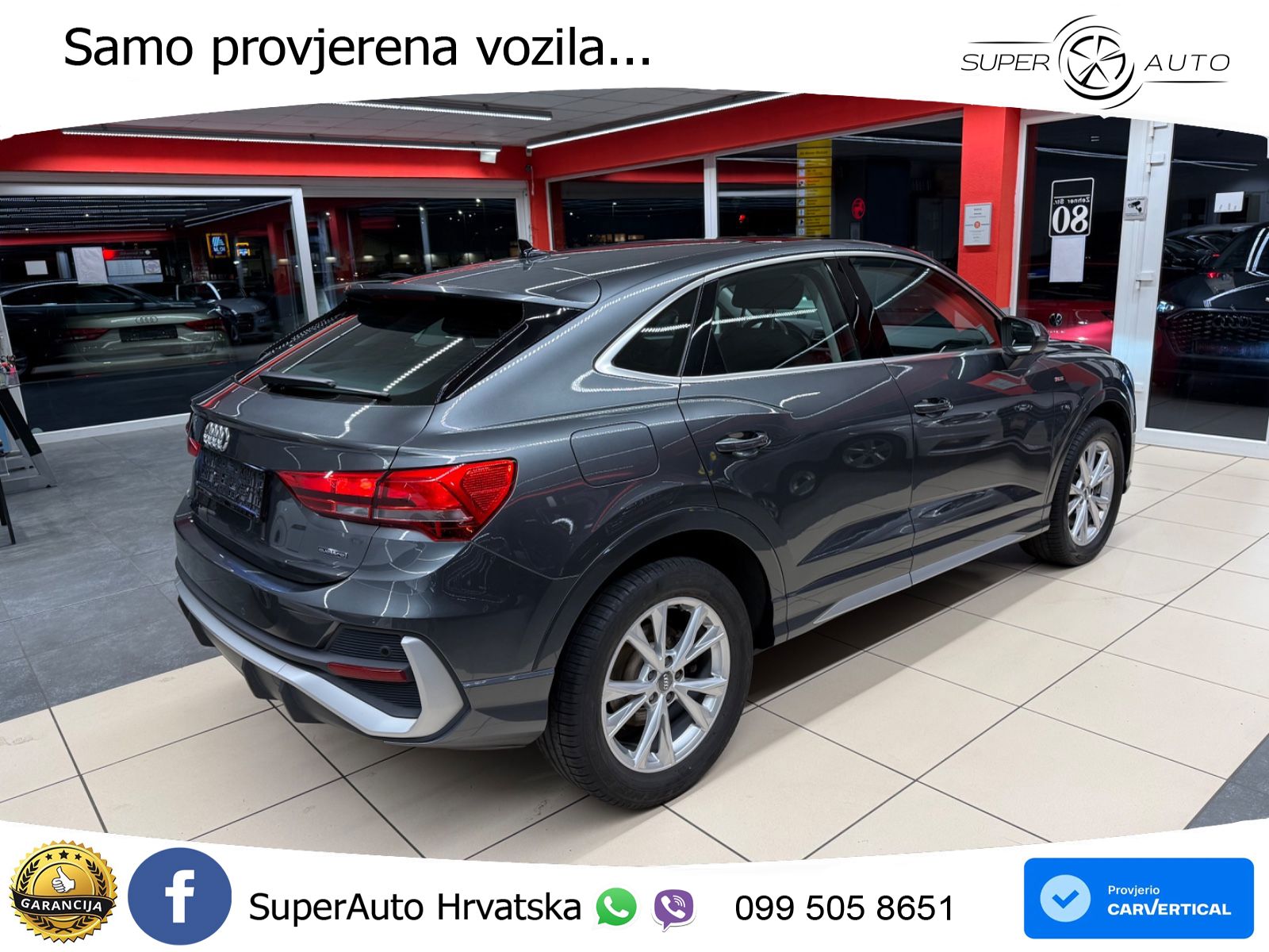 Audi Q3 Sportback 40 TDI (190 KS) quattro S tronic S line LED+GR SJED+ACC