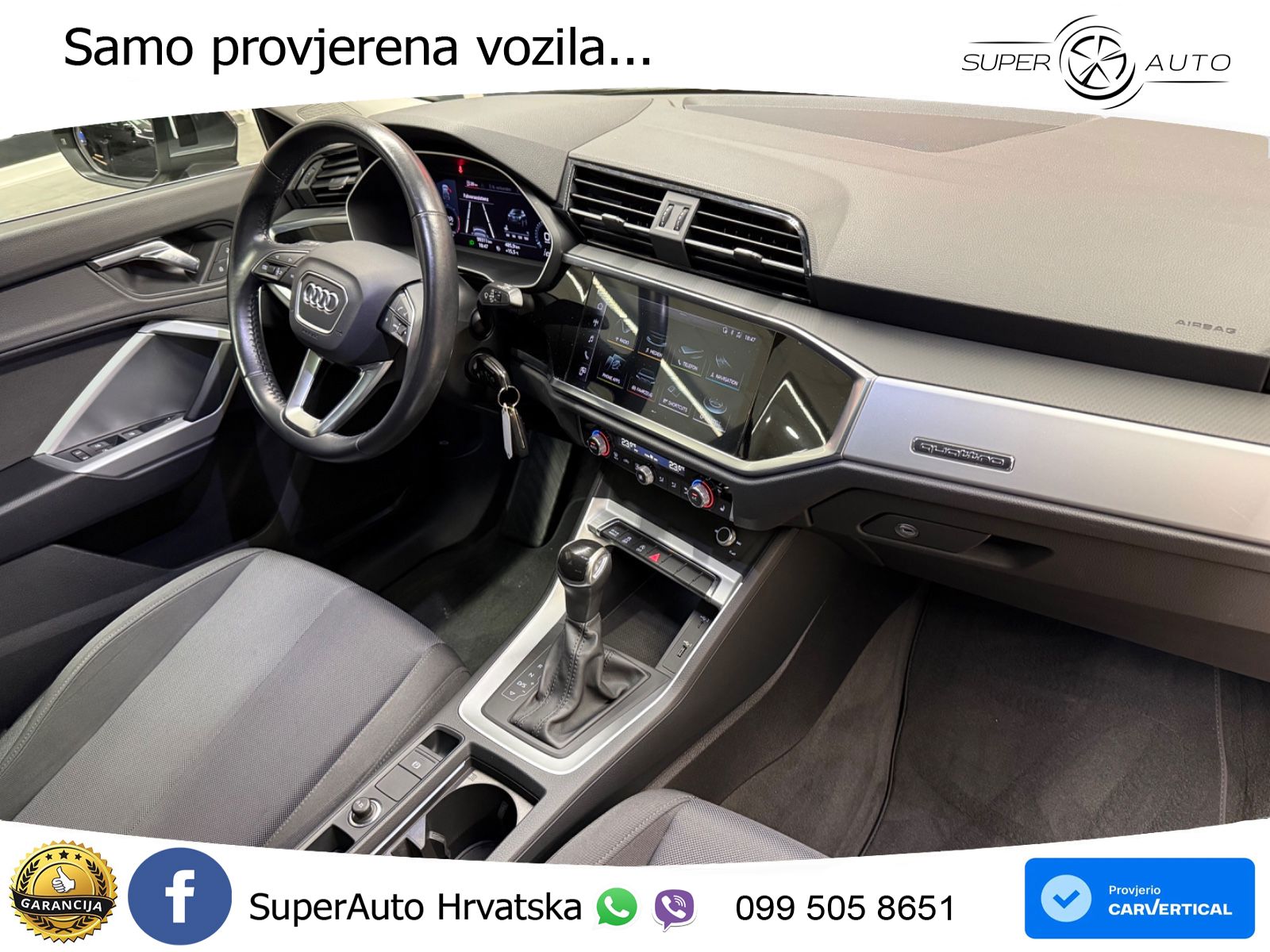 Audi Q3 Sportback 40 TDI (190 KS) quattro S tronic S line LED+GR SJED+ACC