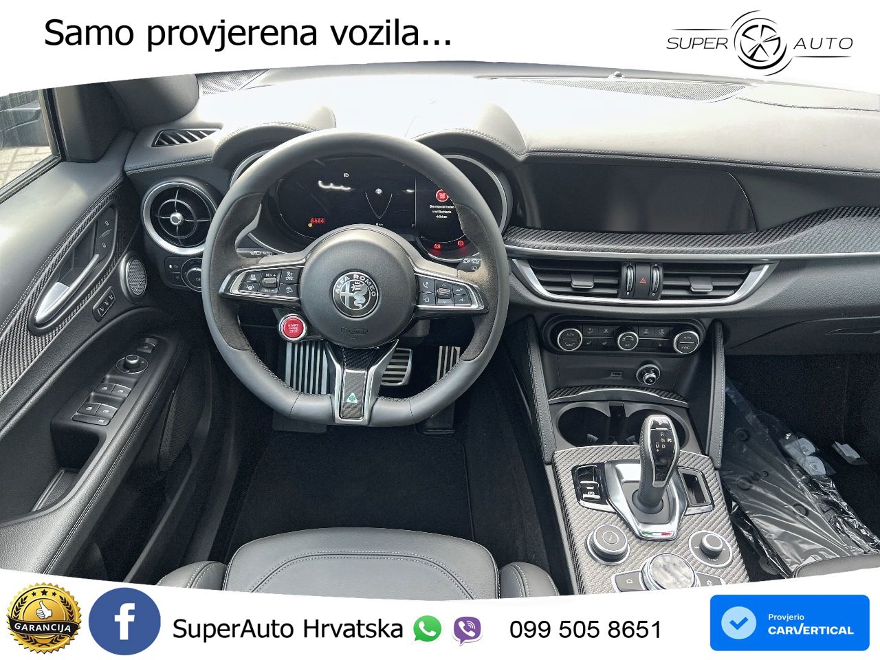 Alfa Romeo Stelvio Quadrifoglio 2.9 V6 Bi-Turbo (520 KS) Q4 Automatic LED+GR SJED+ACC
