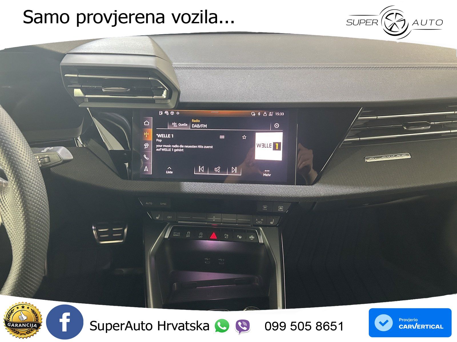 Audi S3 Limuzina 2.0 TFSI (333 KS) quattro S tronic LED+GR SJED+ACC