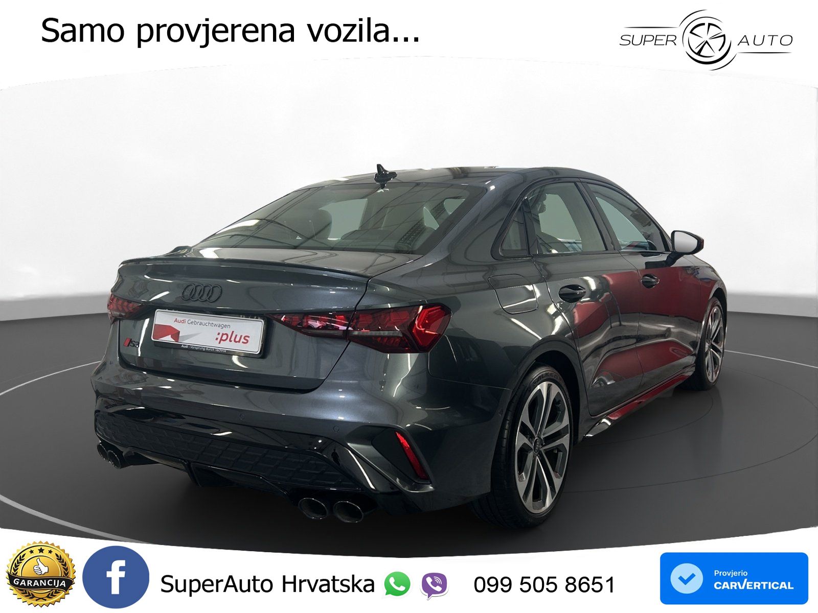 Audi S3 Limuzina 2.0 TFSI (333 KS) quattro S tronic LED+GR SJED+ACC