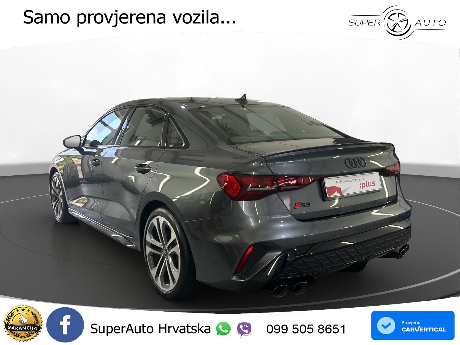 Audi S3 Limuzina 2.0 TFSI (333 KS) quattro S tronic LED+GR SJED+ACC